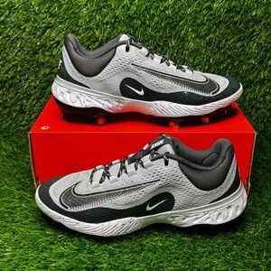 Size 11.5 - Mens Nike Alpha Huarache Elite 4 Low Baseball Cleat Gray DJ6521-004